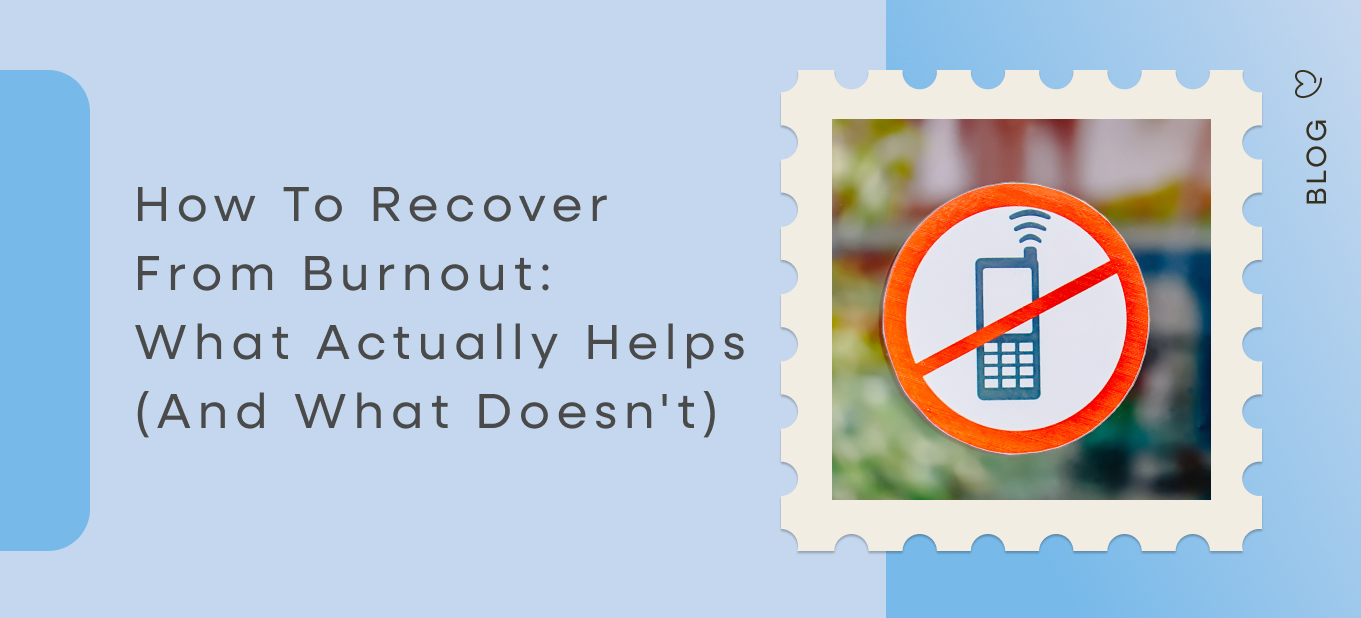 No phone sign over colorful background representing digital detox and social media burnout — How to Recover From Burnout: What Actually Helps