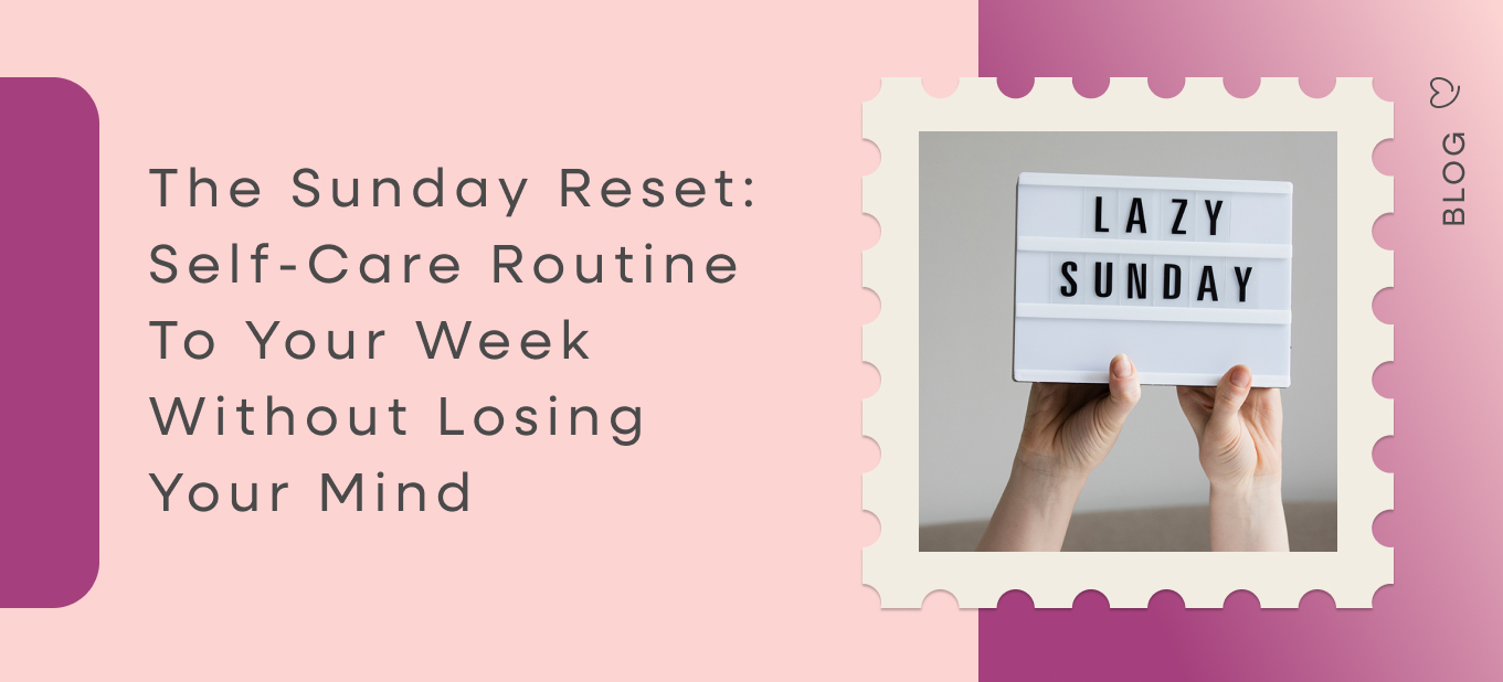Hands holding a Lazy Sunday sign representing Sunday reset routine and intentional self-care before the week begins — Sunday Reset: The Self-Care Routine That Makes Mondays Less Scary