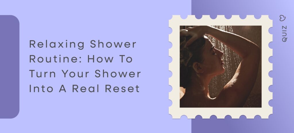 elaxing shower routine woman in artistic shower with steam representing self care reset ritual — Dear Me blog