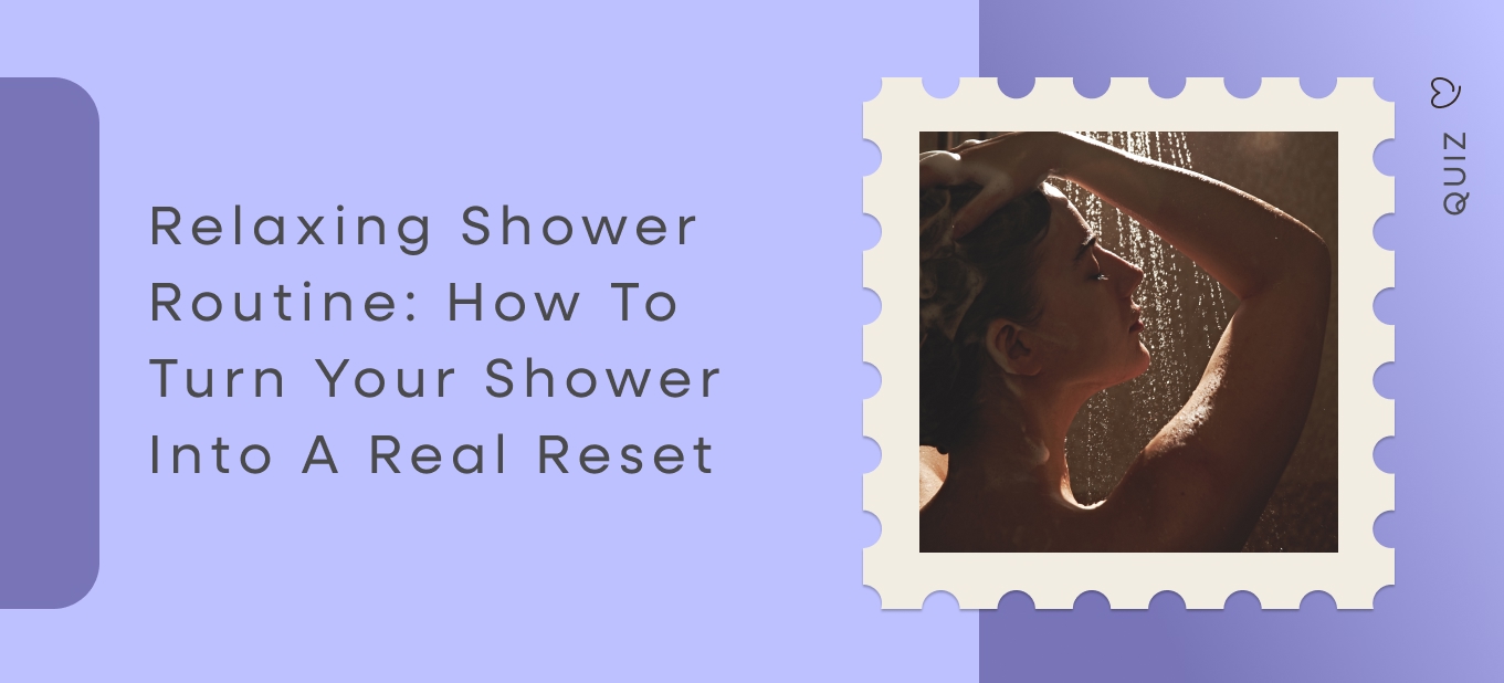 elaxing shower routine woman in artistic shower with steam representing self care reset ritual — Dear Me blog